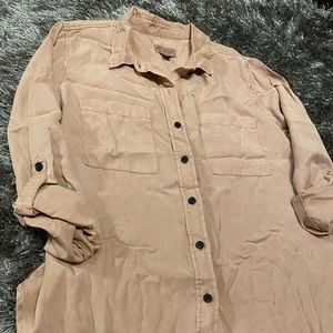Blush color button down shirt